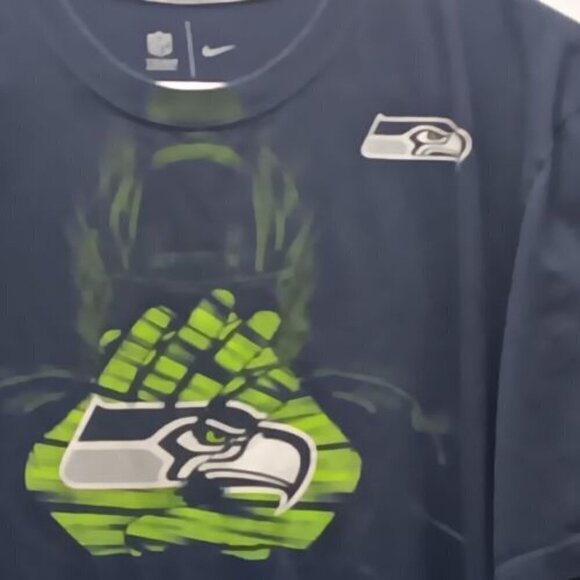 Seattle Seahawks Size XL Nike Blue Tee Short Sleeve NFL Football - Picture 4 of 8